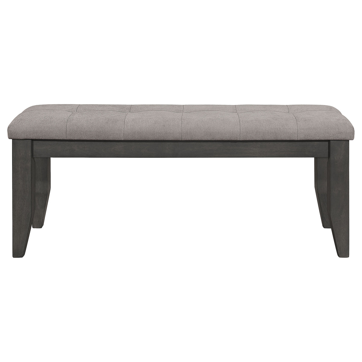 Dalila Button Tufted Dining Bench Grey and Dark Grey