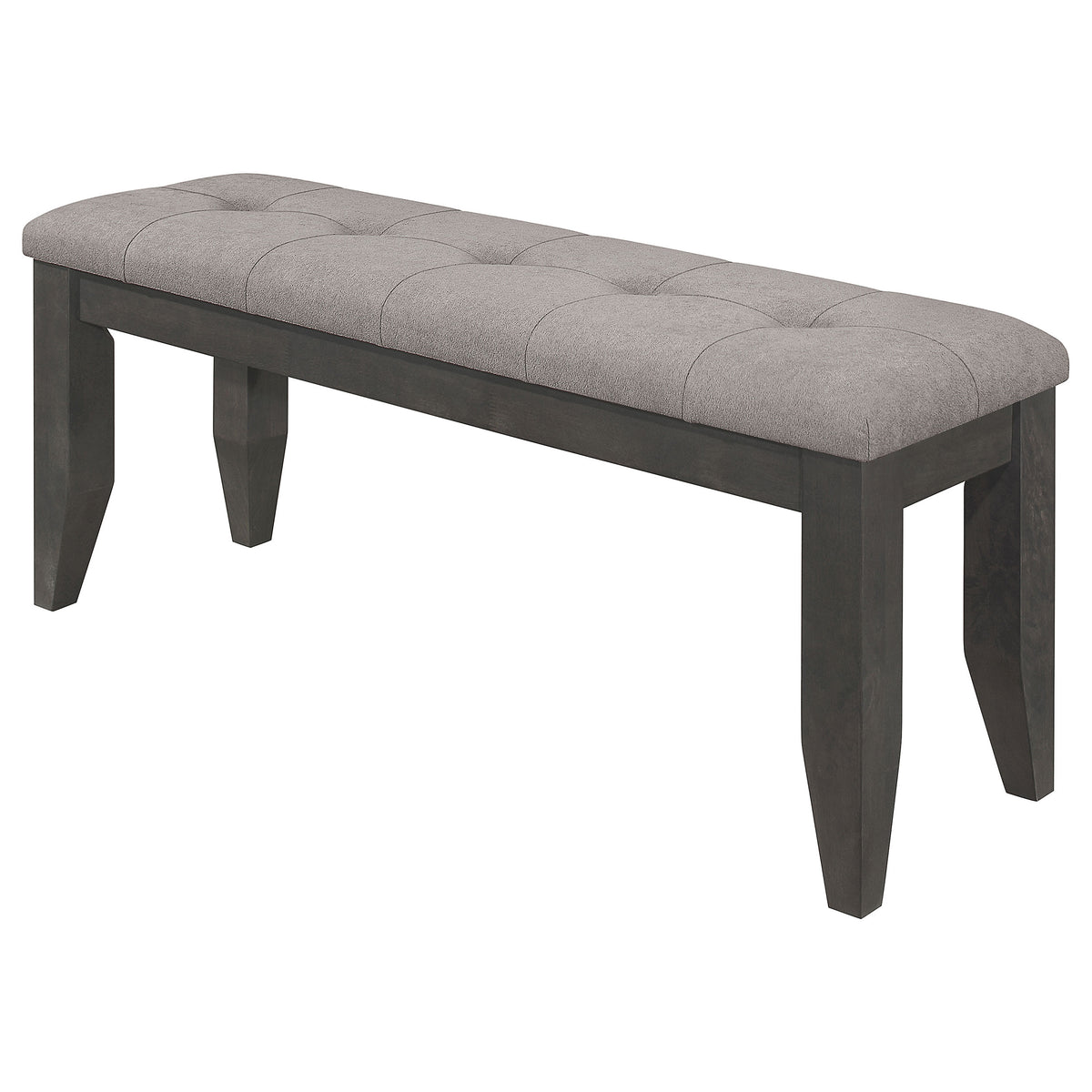 Dalila Button Tufted Dining Bench Grey and Dark Grey