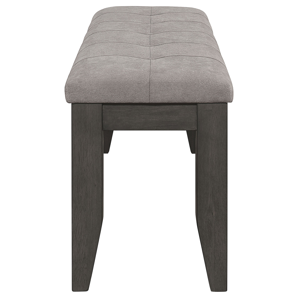 Dalila Button Tufted Dining Bench Grey and Dark Grey