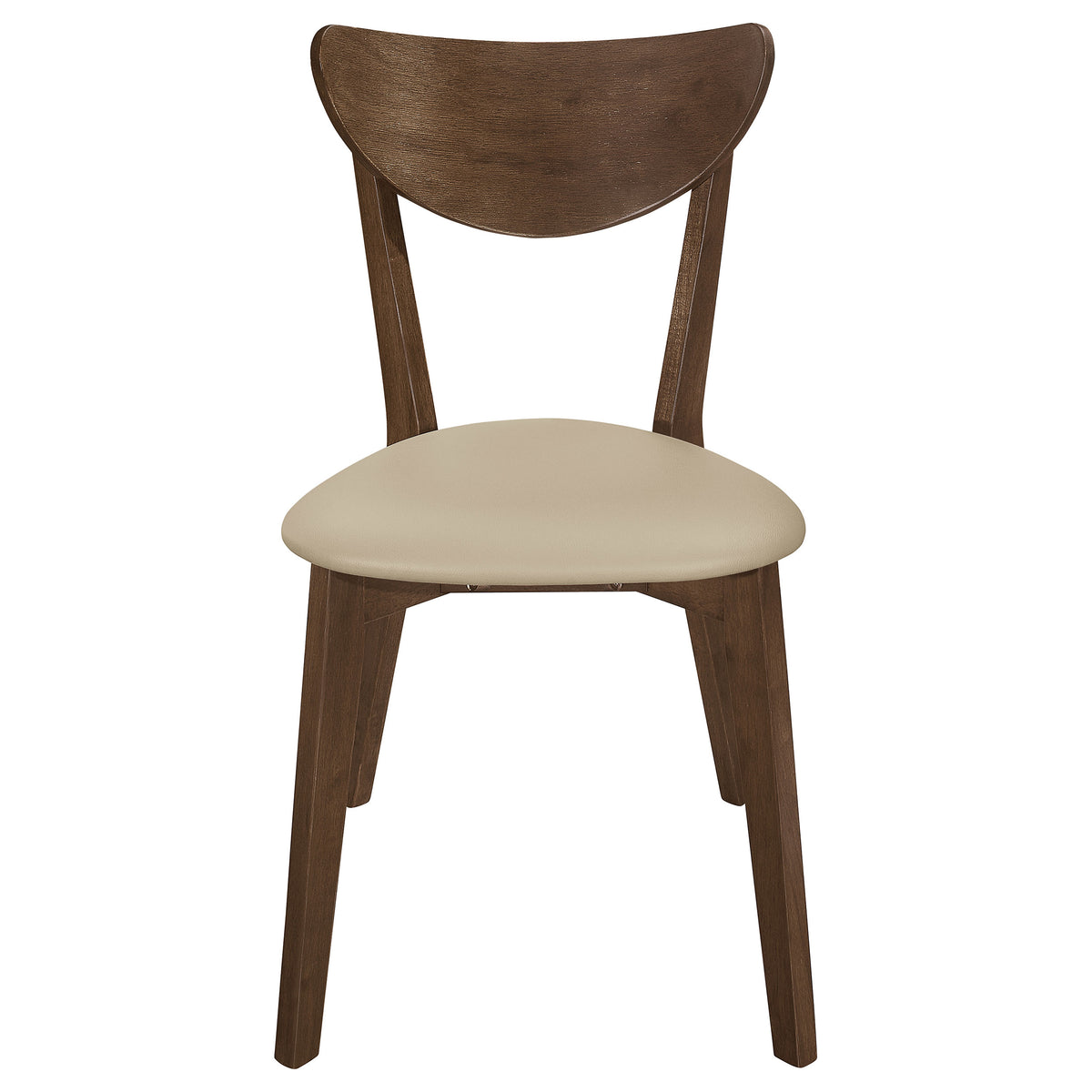Kersey Curved Back Dining Side Chairs (Set of 2) Chestnut and Tan