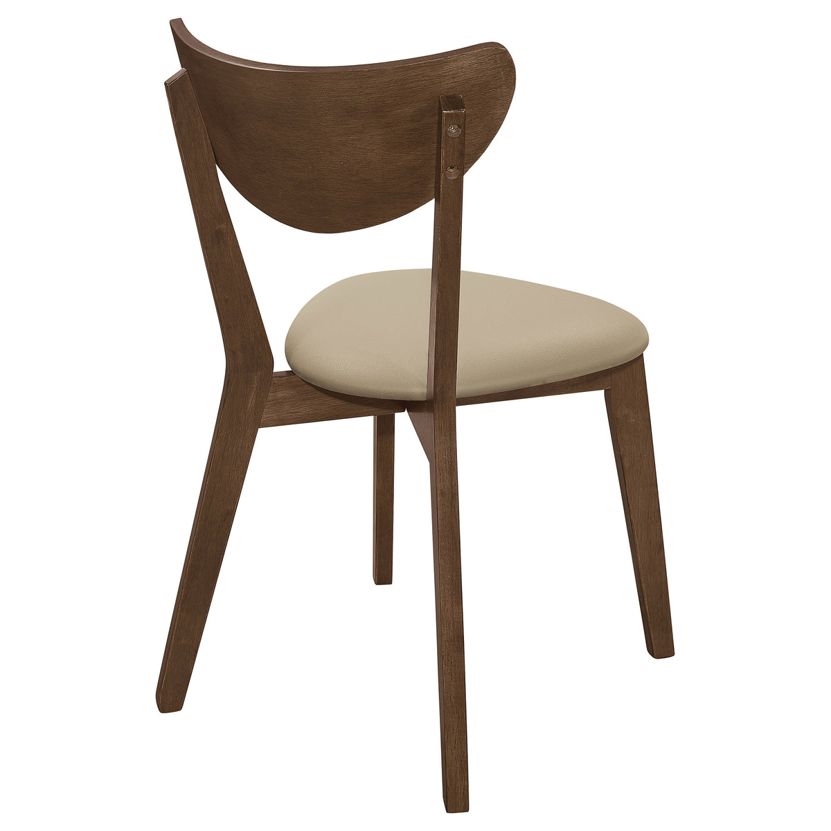 Kersey Curved Back Dining Side Chairs (Set of 2) Chestnut and Tan