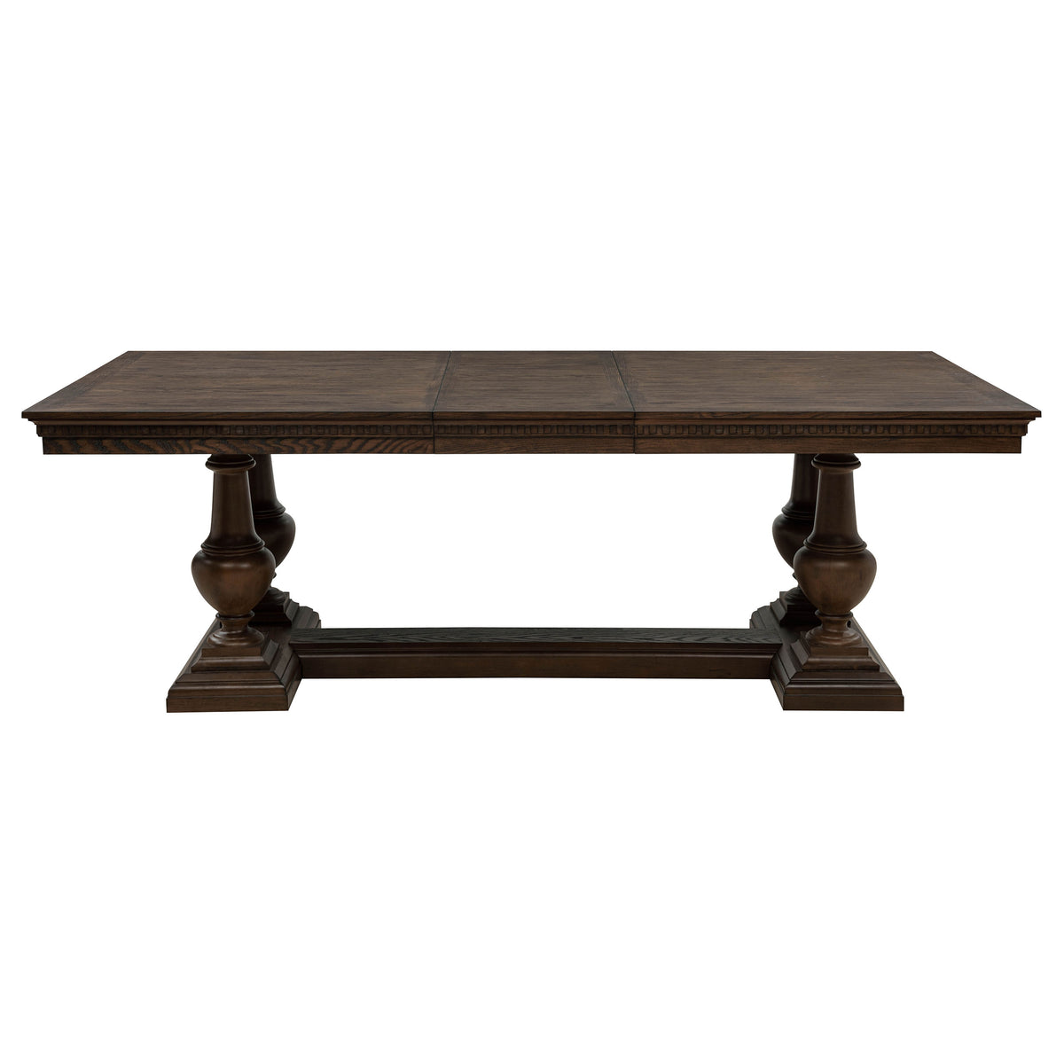 Ridgewell Rectangular Trestle Extension Dining Table Dark Oak