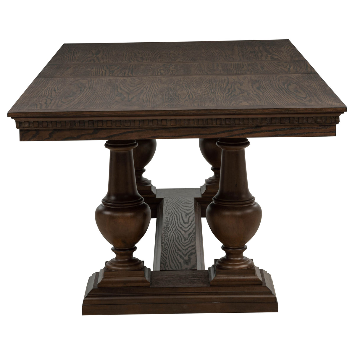 Ridgewell Rectangular Trestle Extension Dining Table Dark Oak