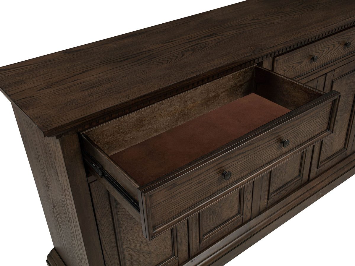 Ridgewell 2-drawer 4-door Dining Server Sideboard Dark Oak