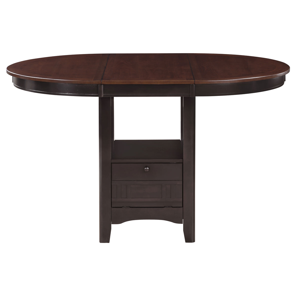 Lavon 5-piece Oval Counter Height Dining Set Light Chestnut and Espresso