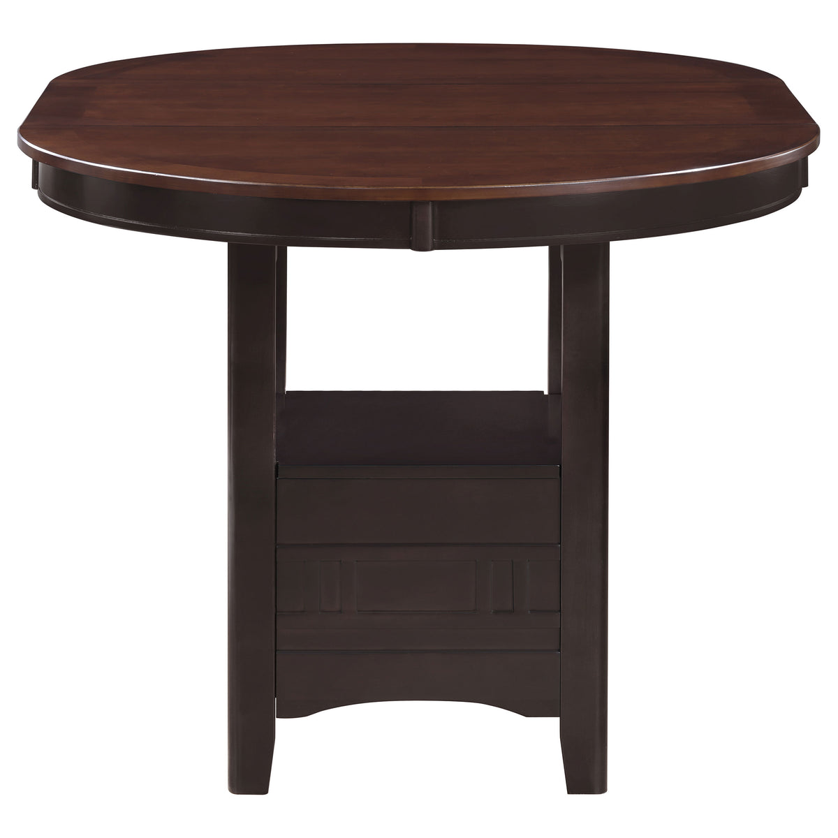 Lavon 5-piece Oval Counter Height Dining Set Light Chestnut and Espresso