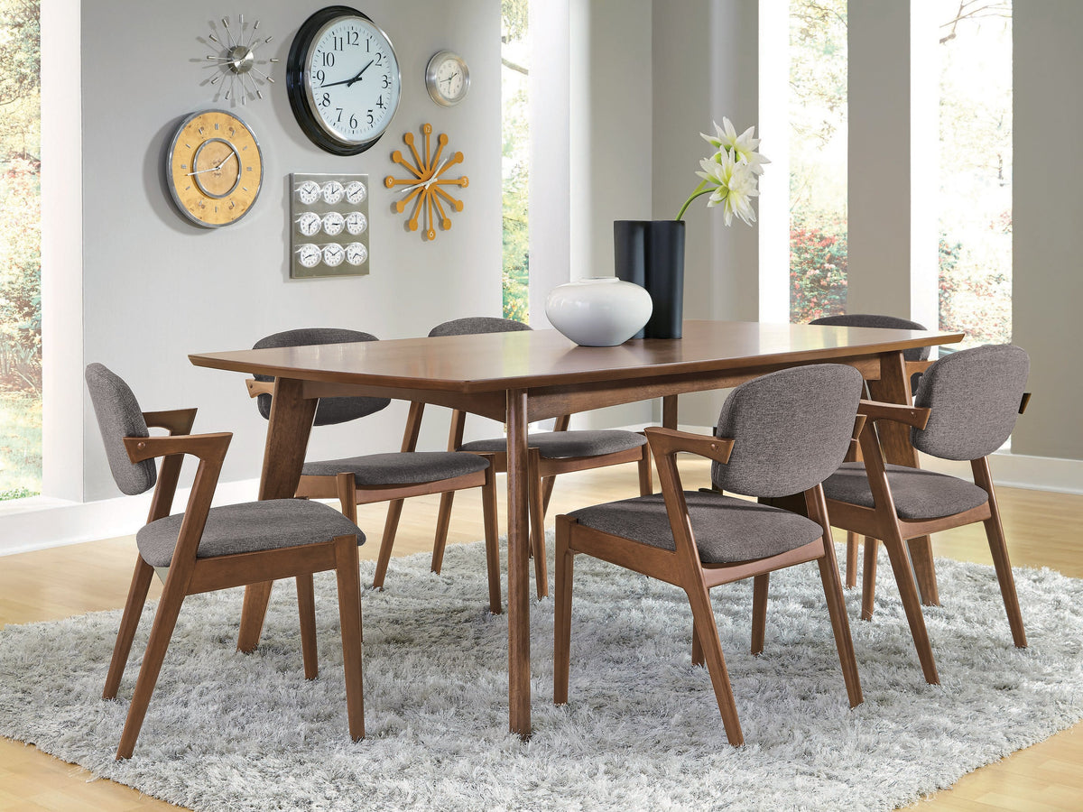 Malone 5-piece Rectangular Dining Set with Arm Chairs Dark Walnut