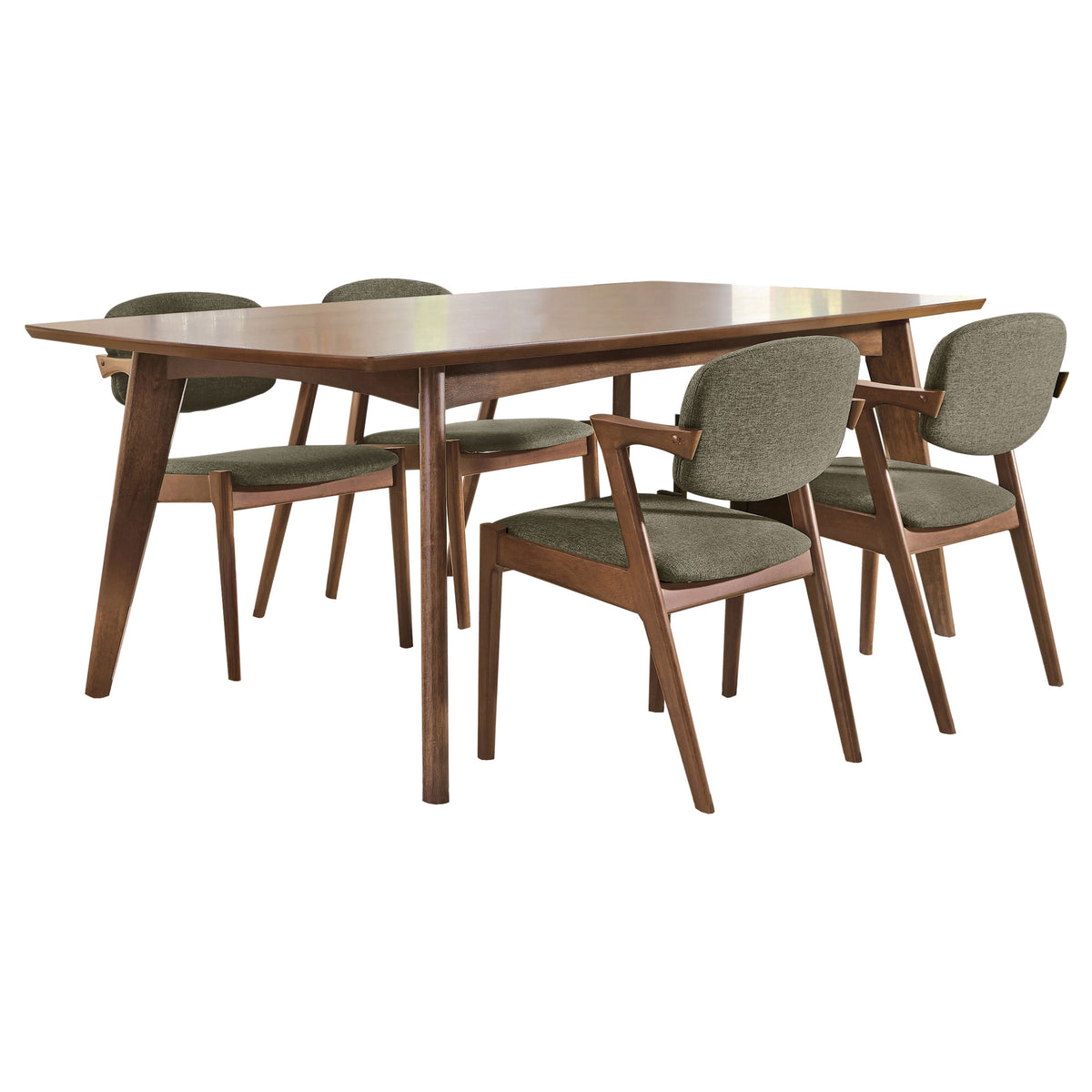 Malone 5-piece Rectangular Dining Set with Arm Chairs Dark Walnut