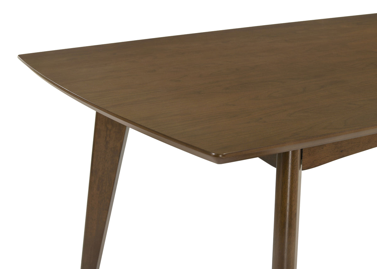 Malone 78-inch Rectangular Mid-Century Dining Table Dark Walnut