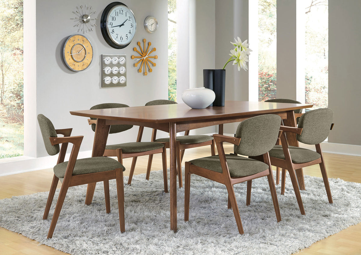 Malone 78-inch Rectangular Mid-Century Dining Table Dark Walnut