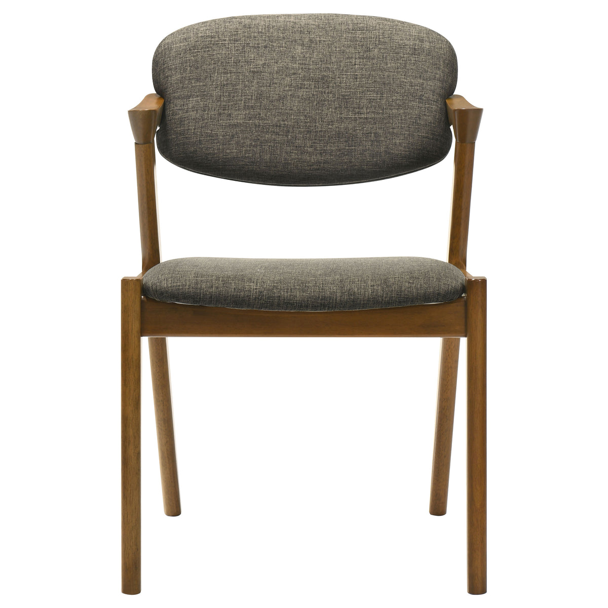 Malone Padded Z-Frame Dining Arm Chairs (Set of 2) Dark Walnut and Brown