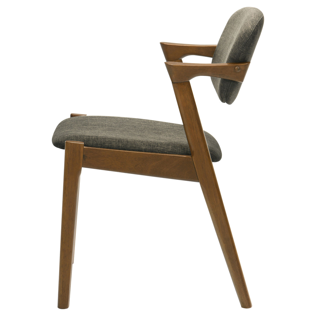 Malone Padded Z-Frame Dining Arm Chairs (Set of 2) Dark Walnut and Brown