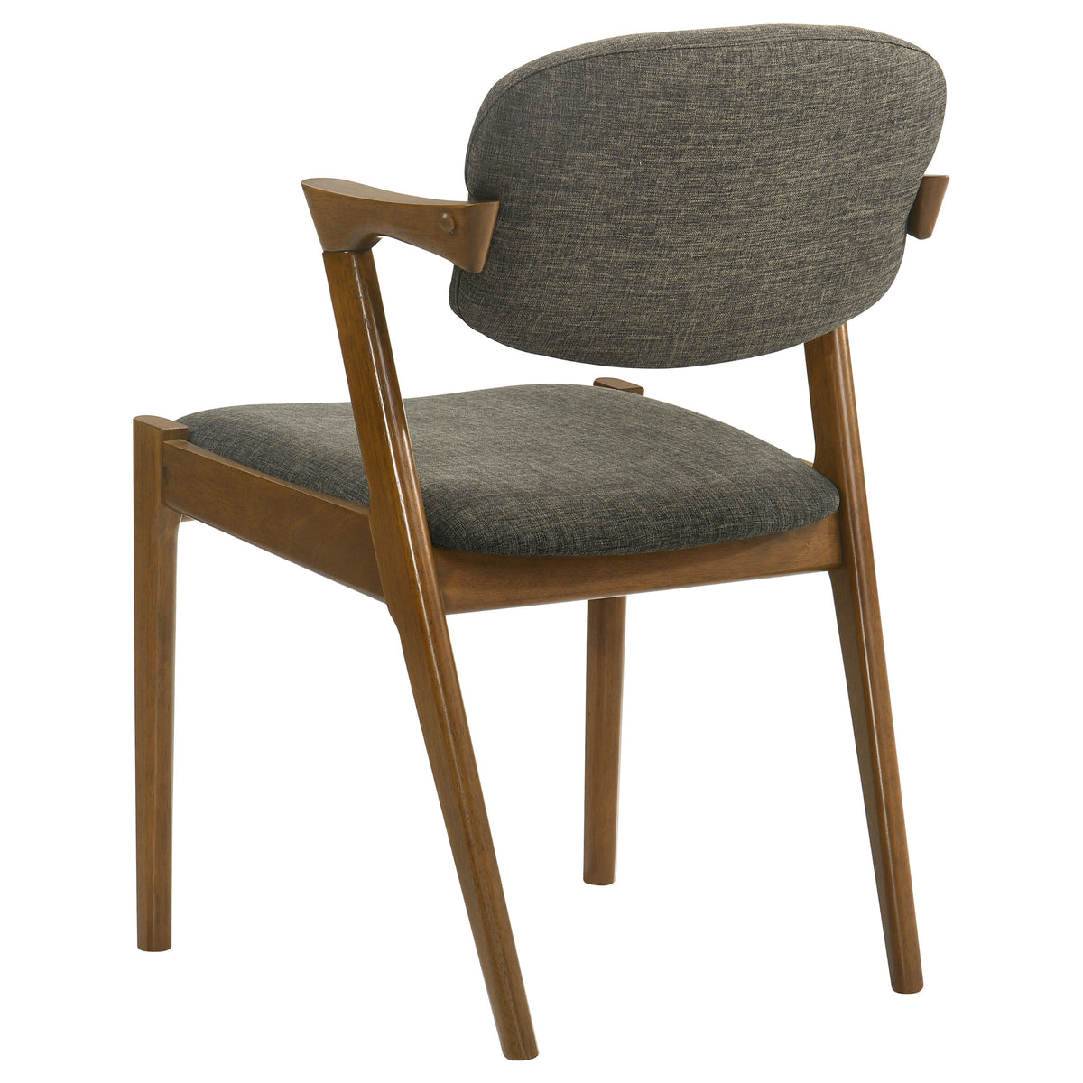 Malone Padded Z-Frame Dining Arm Chairs (Set of 2) Dark Walnut and Brown
