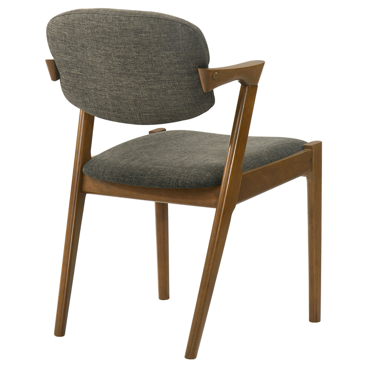 Malone Padded Z-Frame Dining Arm Chairs (Set of 2) Dark Walnut and Brown