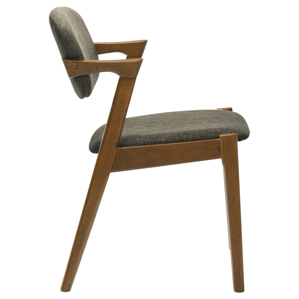 Malone Padded Z-Frame Dining Arm Chairs (Set of 2) Dark Walnut and Brown