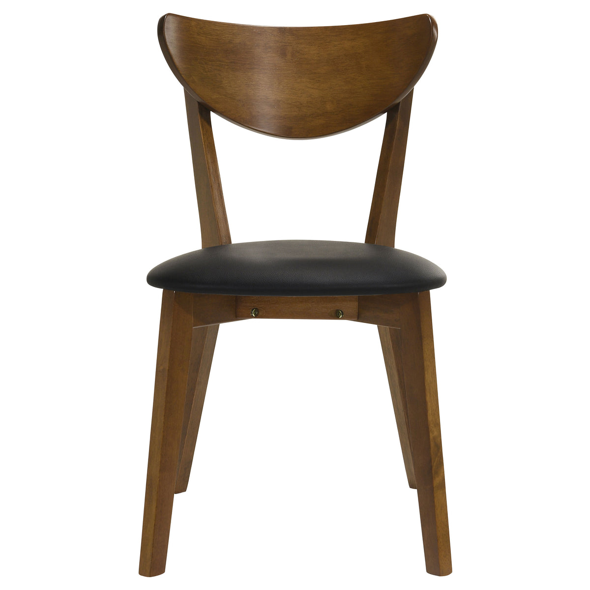 Jedda Curved Back Dining Side Chairs (Set of 2) Dark Walnut and Black