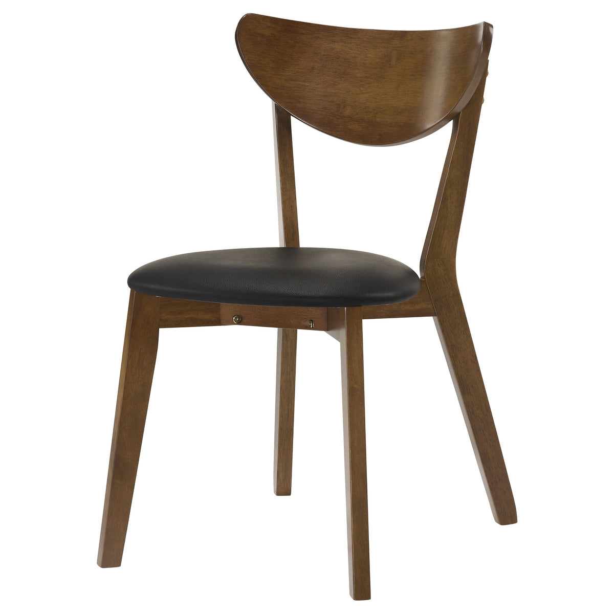 Jedda Curved Back Dining Side Chairs (Set of 2) Dark Walnut and Black
