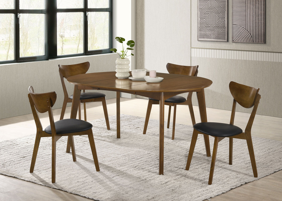 Jedda Curved Back Dining Side Chairs (Set of 2) Dark Walnut and Black
