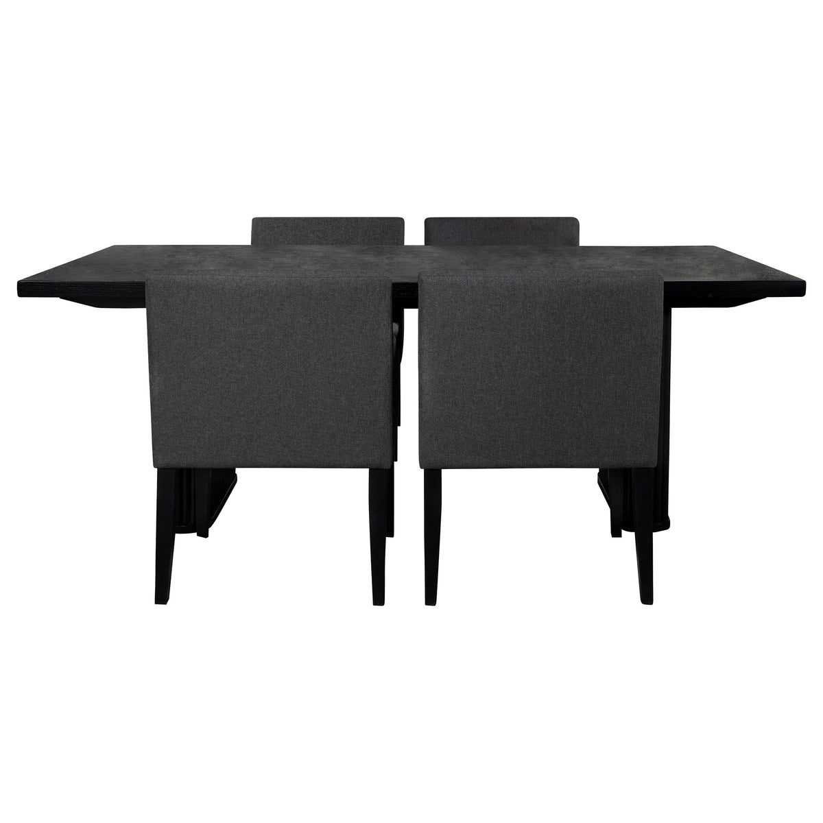 Catherine 5-piece Rectangular Dining Set with Arm Chairs Black and Grey