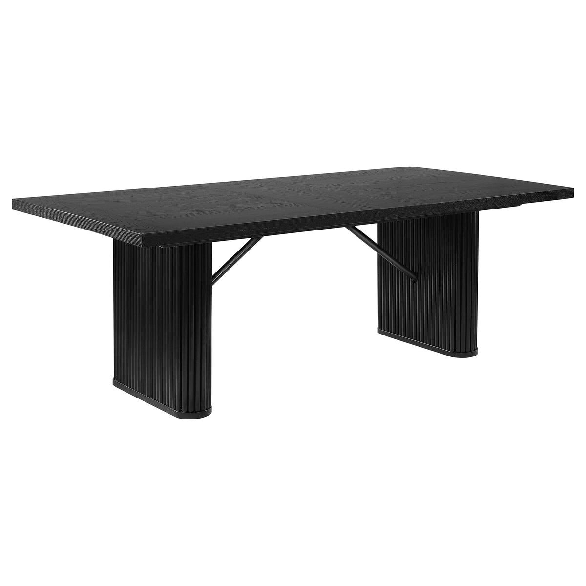 Catherine 5-piece Rectangular Dining Set with Arm Chairs Black and Grey