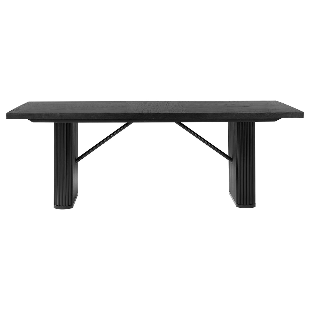 Catherine 7-piece Rectangular Dining Set with Arm Chairs Black and Grey
