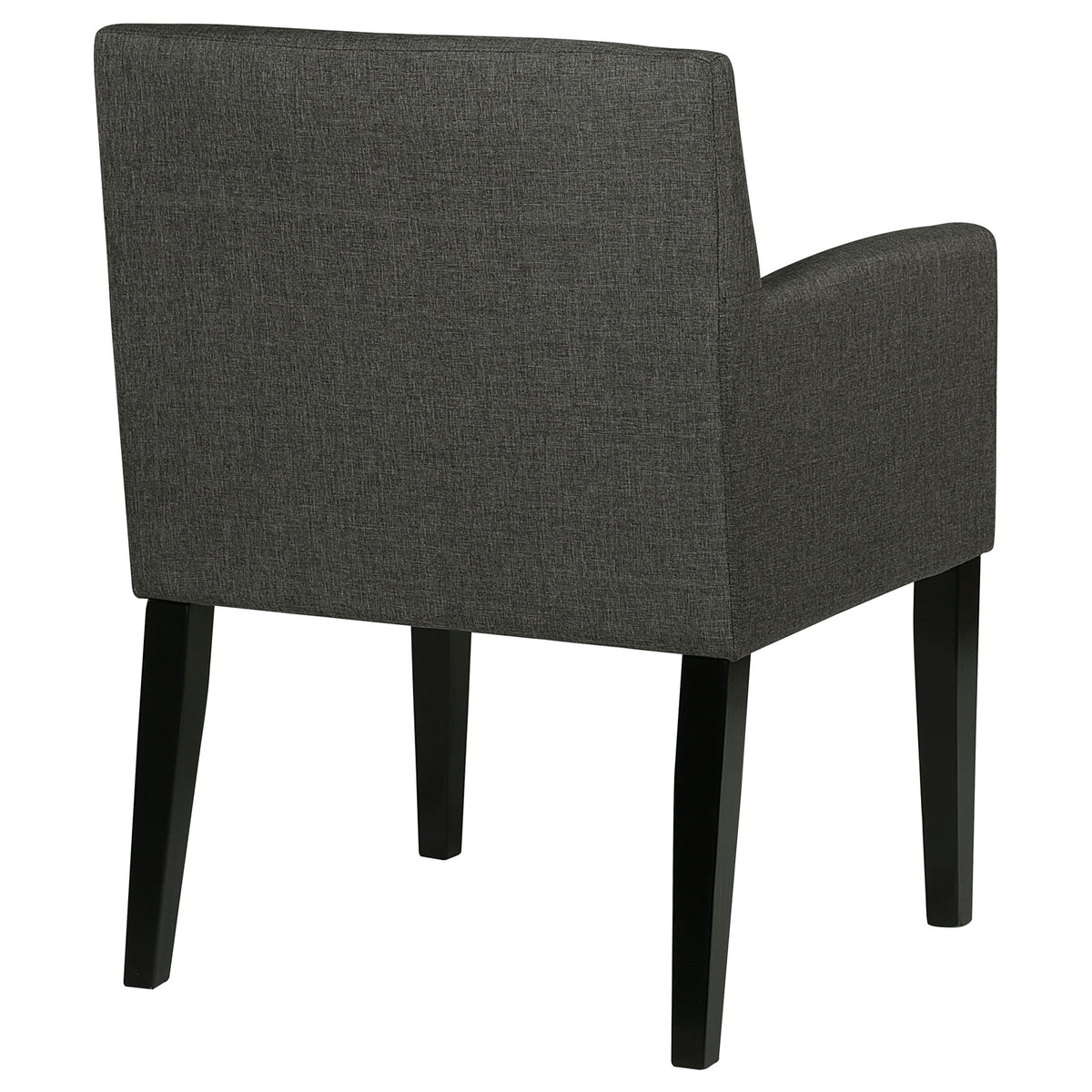 Catherine Upholstered Dining Arm Chairs (Set of 2) Grey and Black