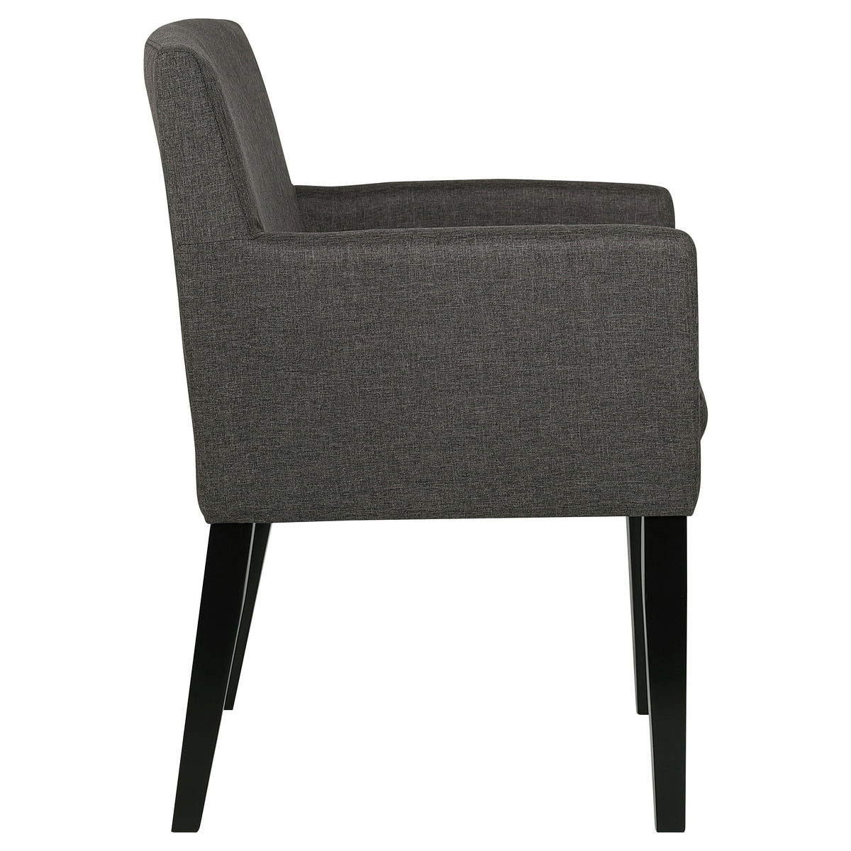 Catherine Upholstered Dining Arm Chairs (Set of 2) Grey and Black