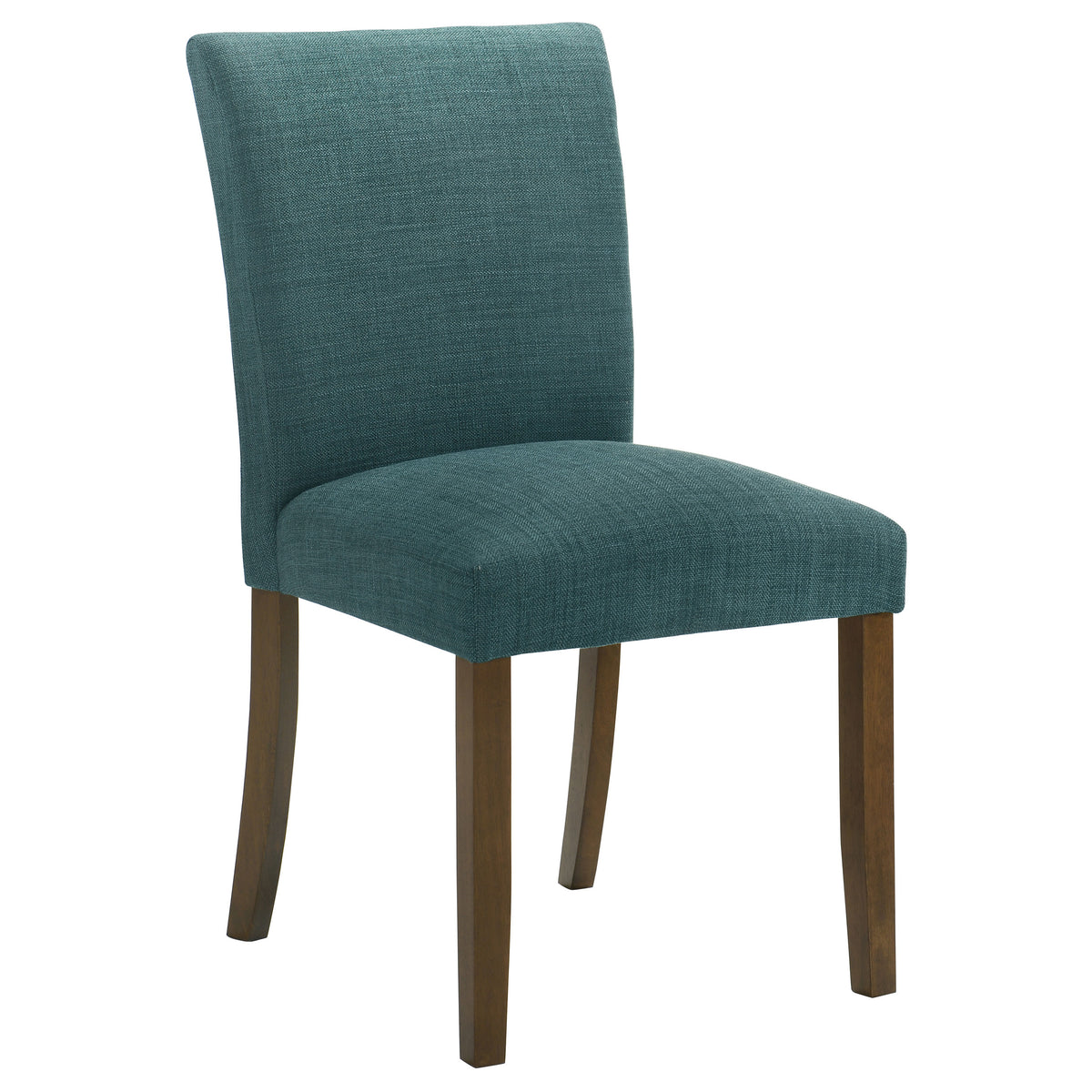 Paxton Upholstered Dining Side Chairs (Set of 2) Teal Blue and Brown