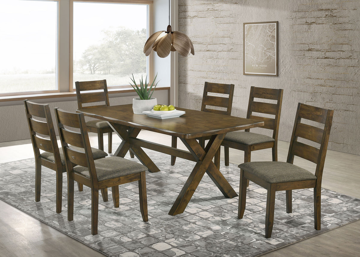 Alston 7-piece 71-inch Rectangular Dining Set Knotty Nutmeg