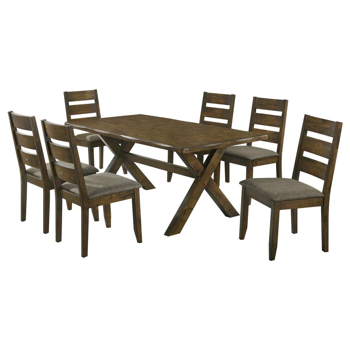 Alston 7-piece 71-inch Rectangular Dining Set Knotty Nutmeg