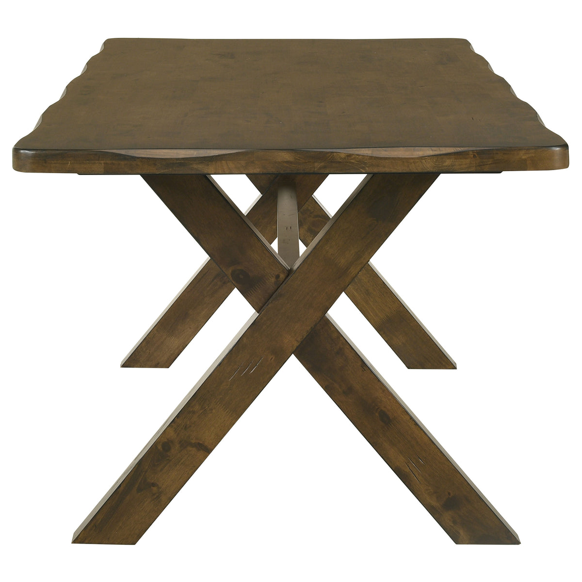 Alston 71-inch Rectangular X-Base Trestle Dining Table Knotty Nutmeg