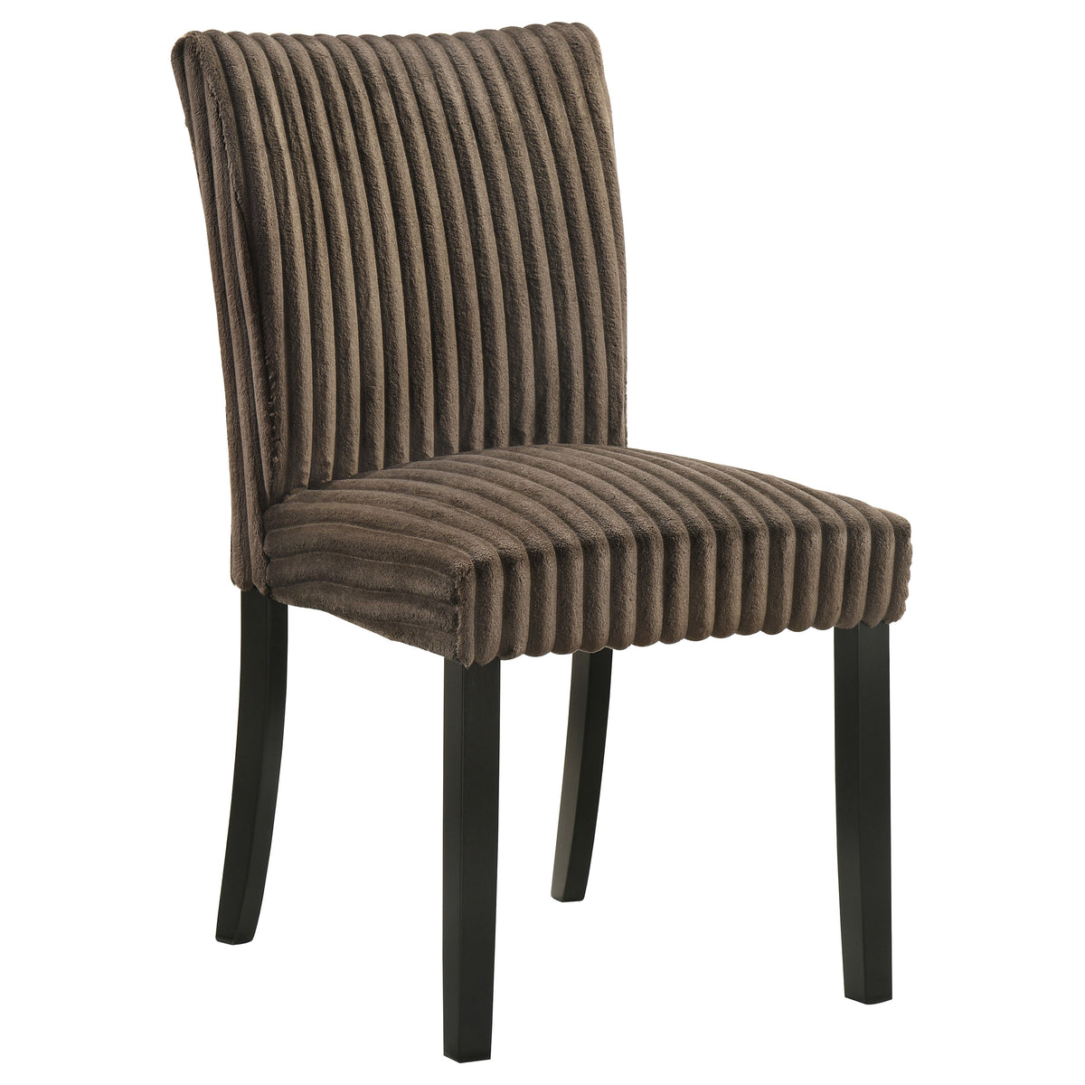 Dermott Corduroy Upholstered Parsons Dining Side Chairs (Set of 2) Chocolate