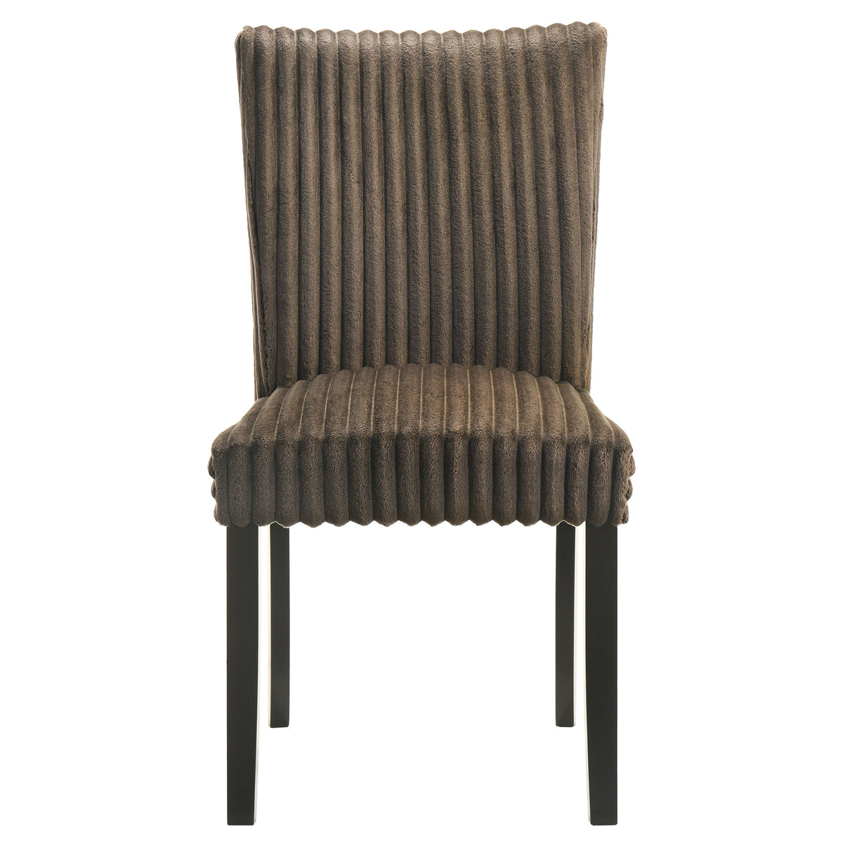Dermott Corduroy Upholstered Parsons Dining Side Chairs (Set of 2) Chocolate