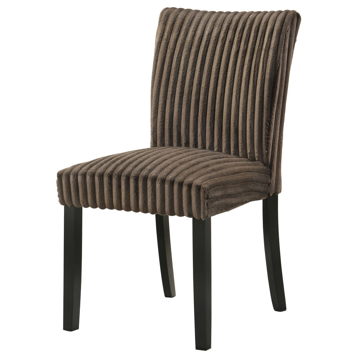 Dermott Corduroy Upholstered Parsons Dining Side Chairs (Set of 2) Chocolate
