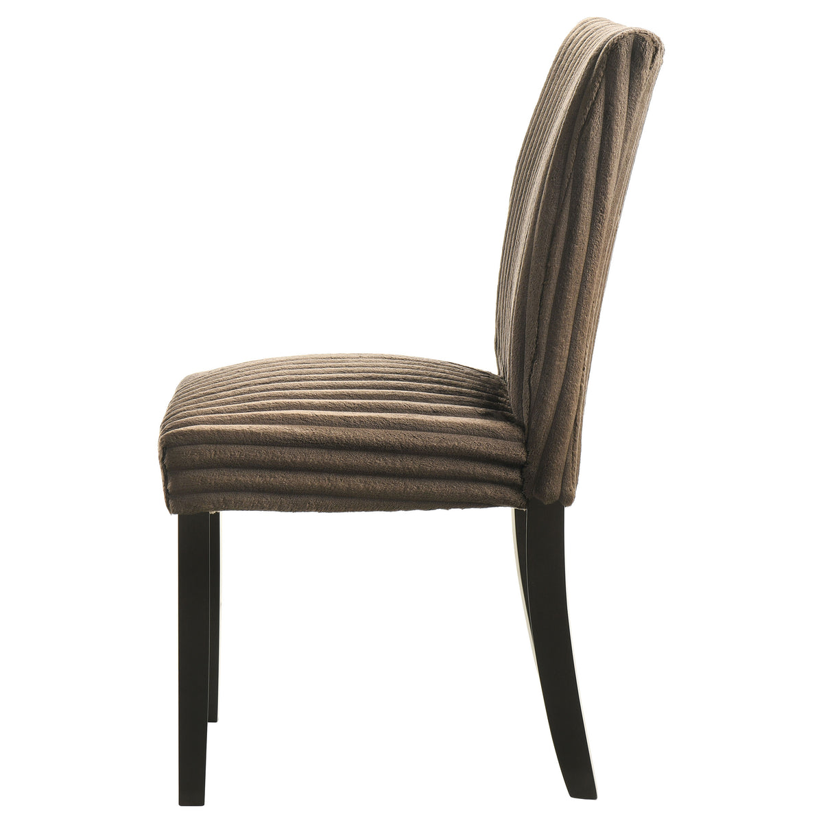 Dermott Corduroy Upholstered Parsons Dining Side Chairs (Set of 2) Chocolate