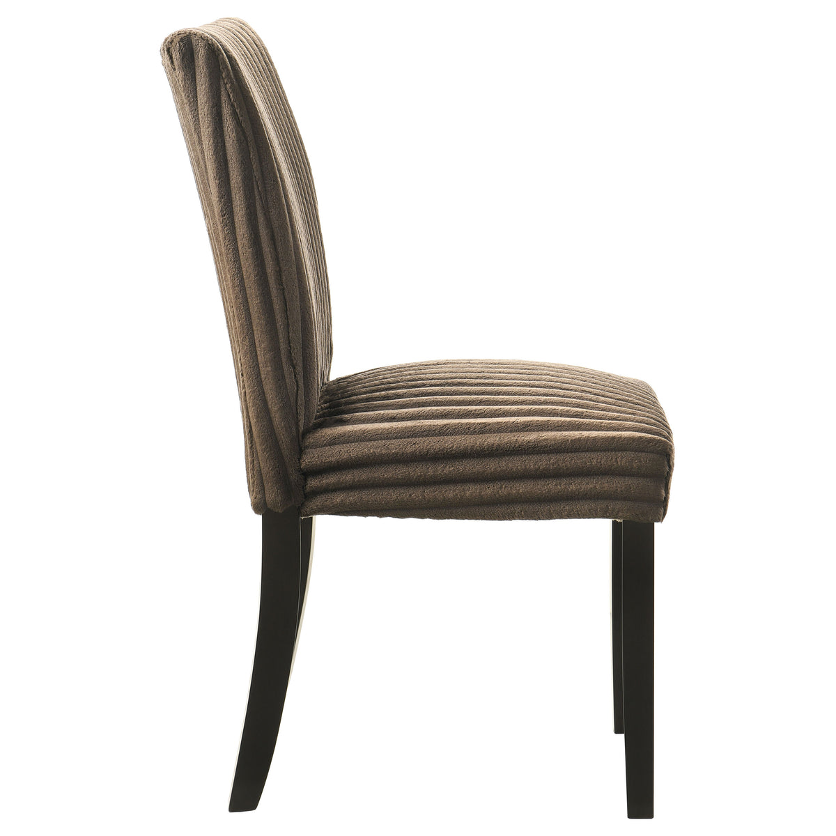 Dermott Corduroy Upholstered Parsons Dining Side Chairs (Set of 2) Chocolate