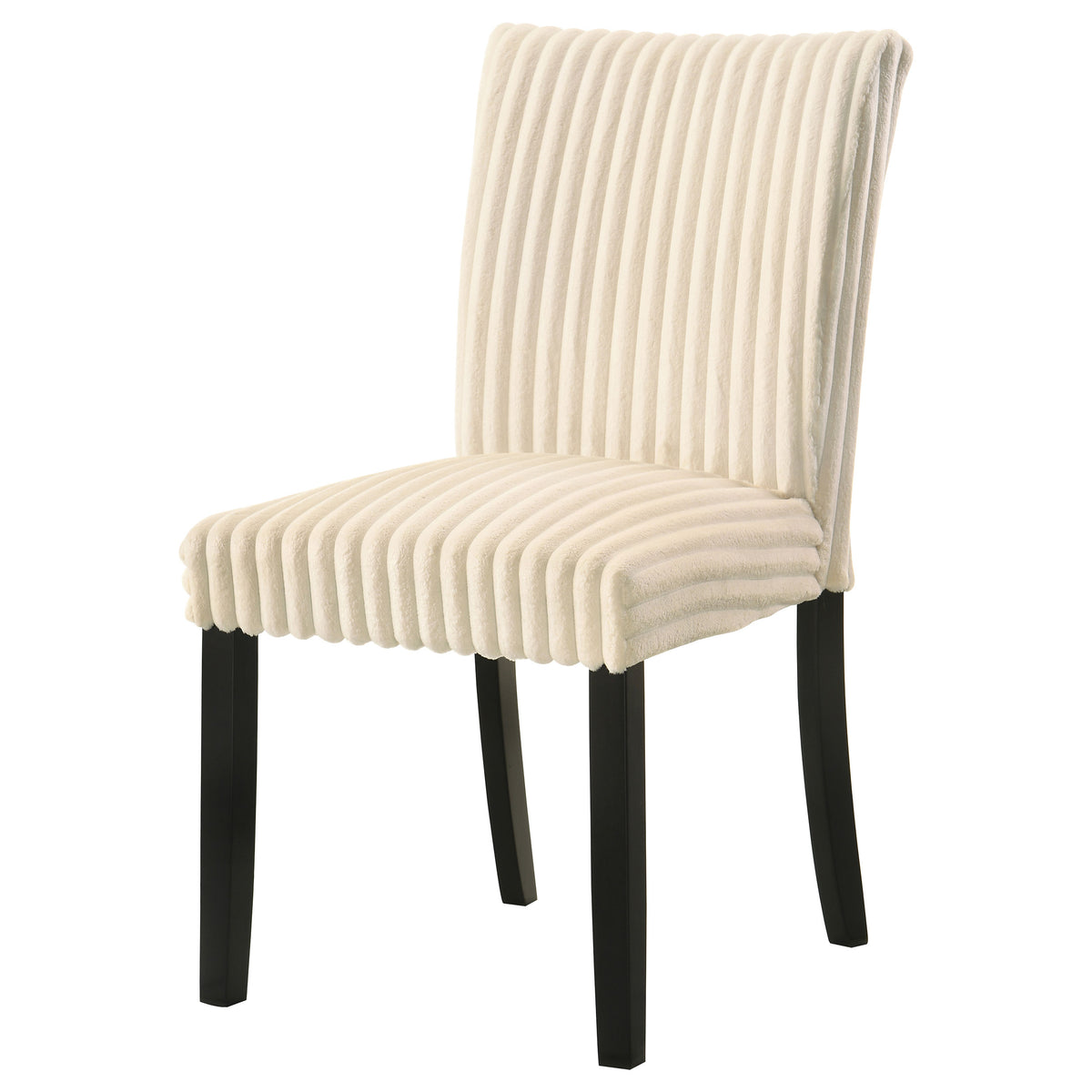 Dermott Corduroy Upholstered Parsons Dining Side Chairs (Set of 2) Cream