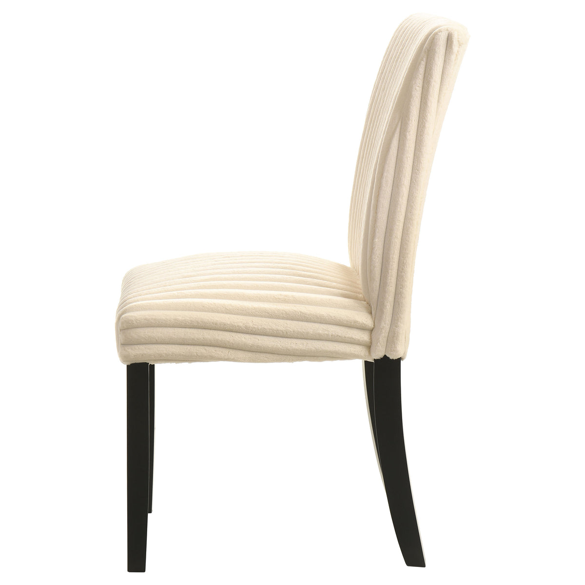 Dermott Corduroy Upholstered Parsons Dining Side Chairs (Set of 2) Cream
