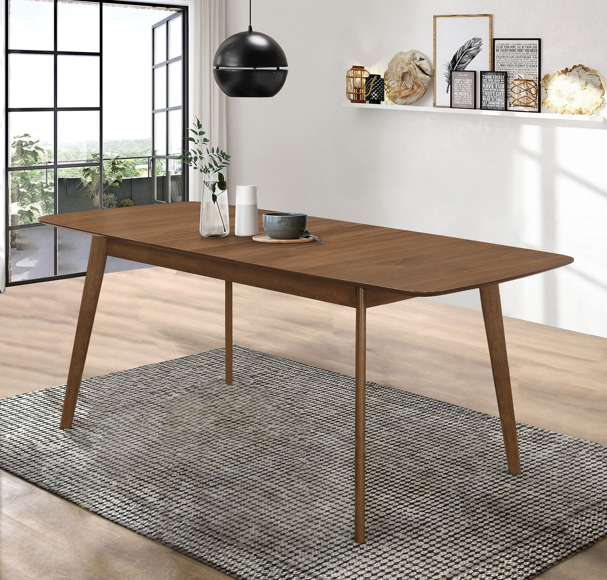 Redbridge 59 to 75-inch Butterfly Leaf Extension Dining Table Natural Walnut