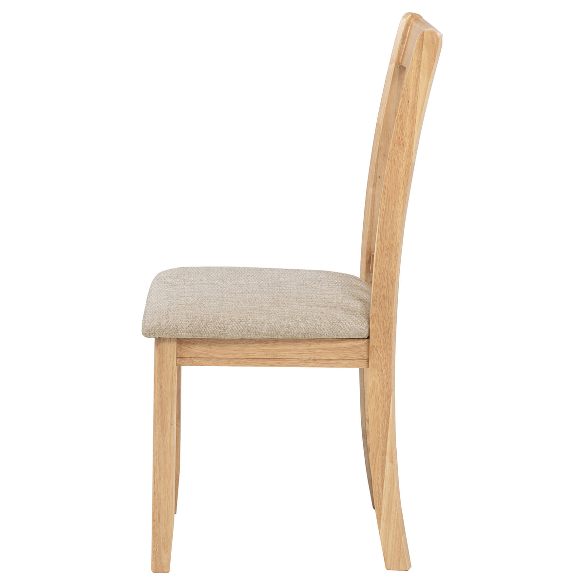 Lavon Grid Back Dining Side Chairs (Set of 2) Linen and Light Oak