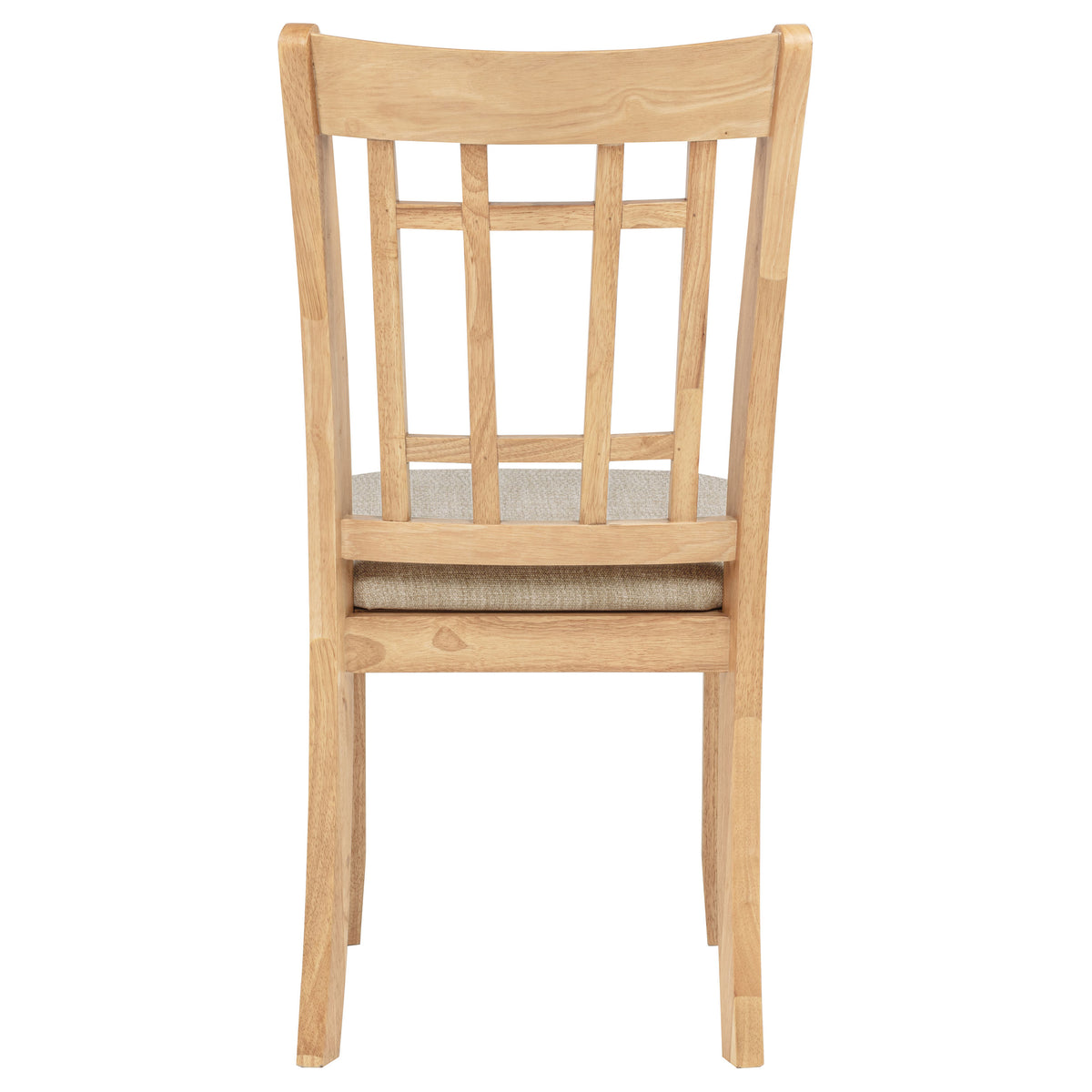 Lavon Grid Back Dining Side Chairs (Set of 2) Linen and Light Oak