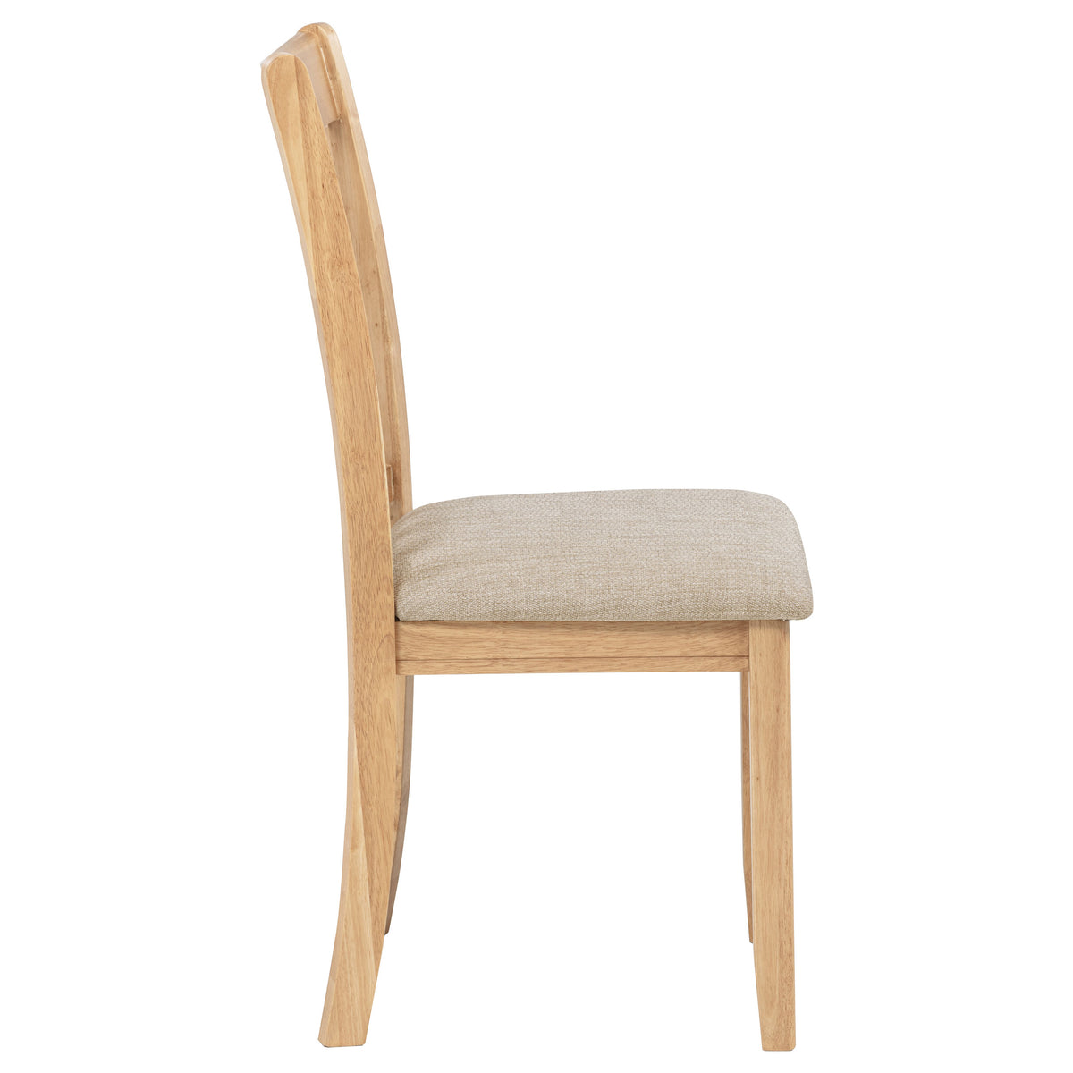 Lavon Grid Back Dining Side Chairs (Set of 2) Linen and Light Oak