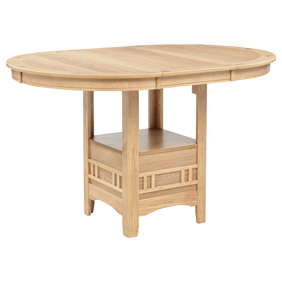 Lavon 5-piece Counter Height Extension Dining Set Light Oak and Linen