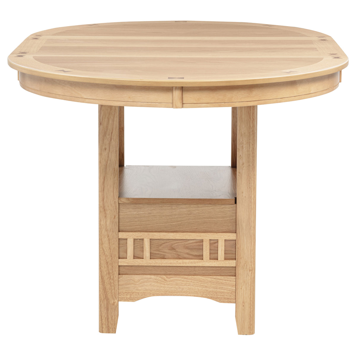 Lavon 5-piece Counter Height Extension Dining Set Light Oak and Linen