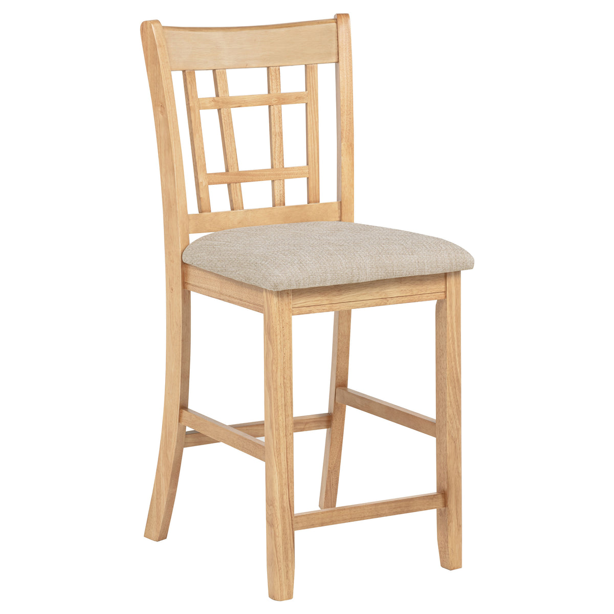 Lavon Lattice Back Counter Height Chairs (Set of 2) Linen and Light Oak