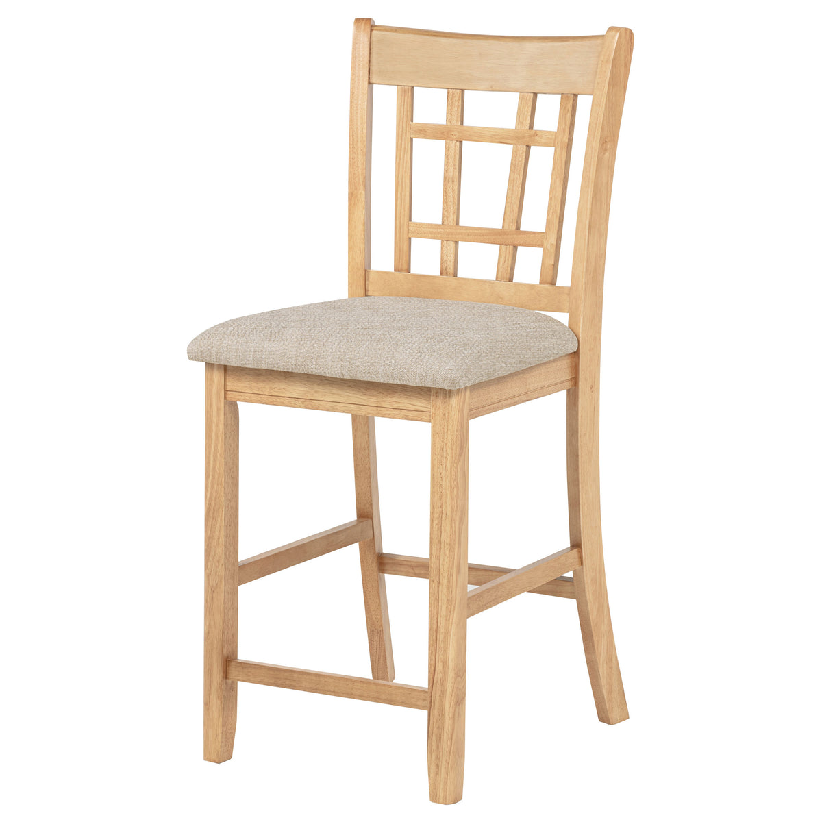 Lavon Lattice Back Counter Height Chairs (Set of 2) Linen and Light Oak