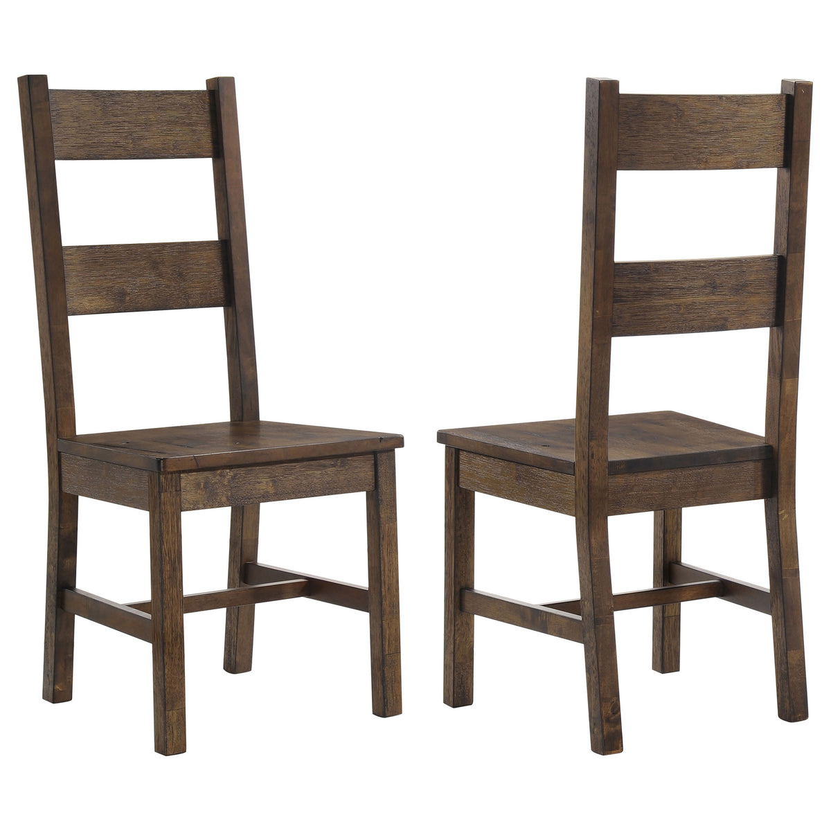Coleman Ladder Back Dining Side Chairs (Set of 2) Rustic Golden Brown