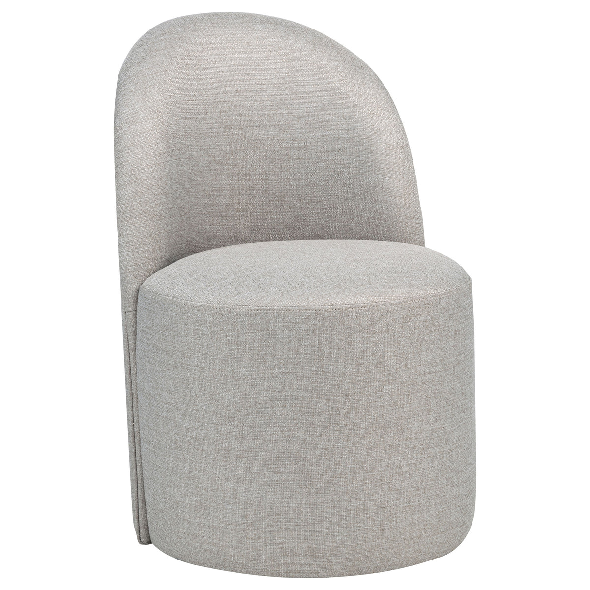 Aubrey Upholstered Barrel Dining Side Chairs (Set of 2) Beige