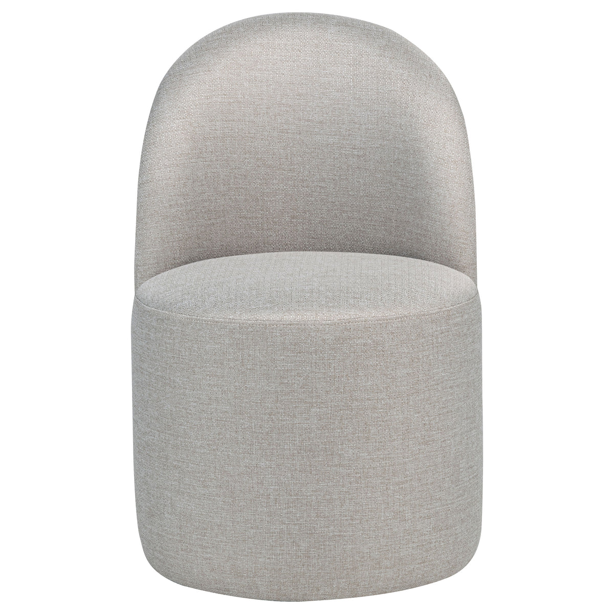 Aubrey Upholstered Barrel Dining Side Chairs (Set of 2) Beige