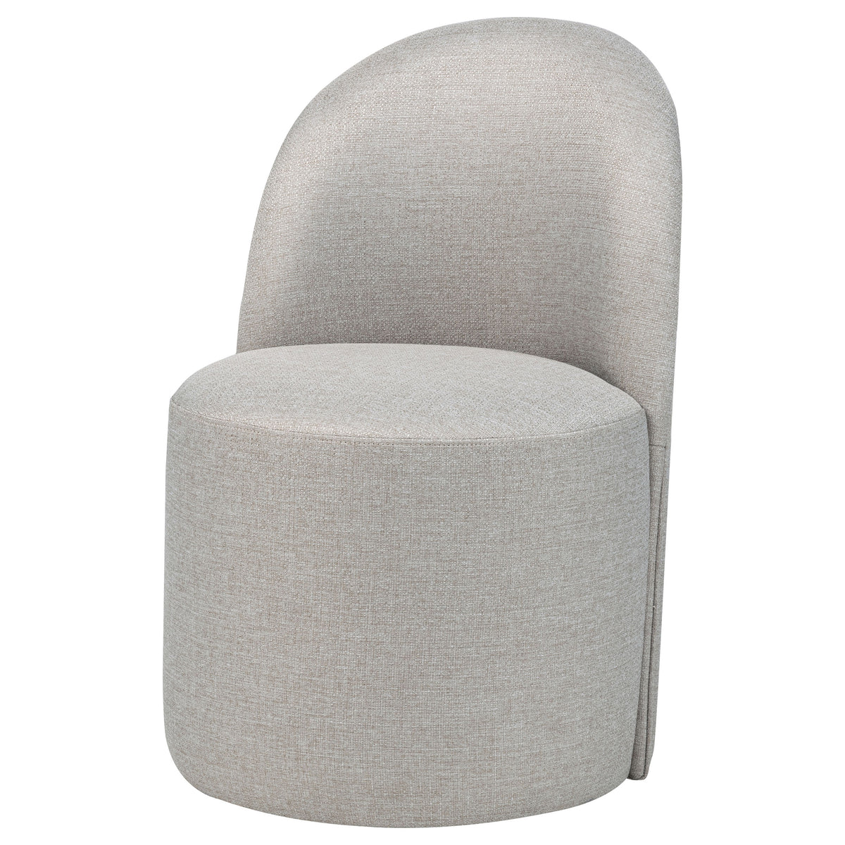 Aubrey Upholstered Barrel Dining Side Chairs (Set of 2) Beige